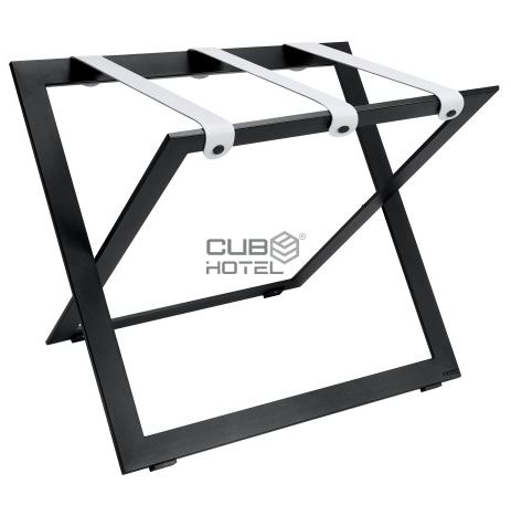  Black Stainless Steel Suitcase Support with Leather Straps